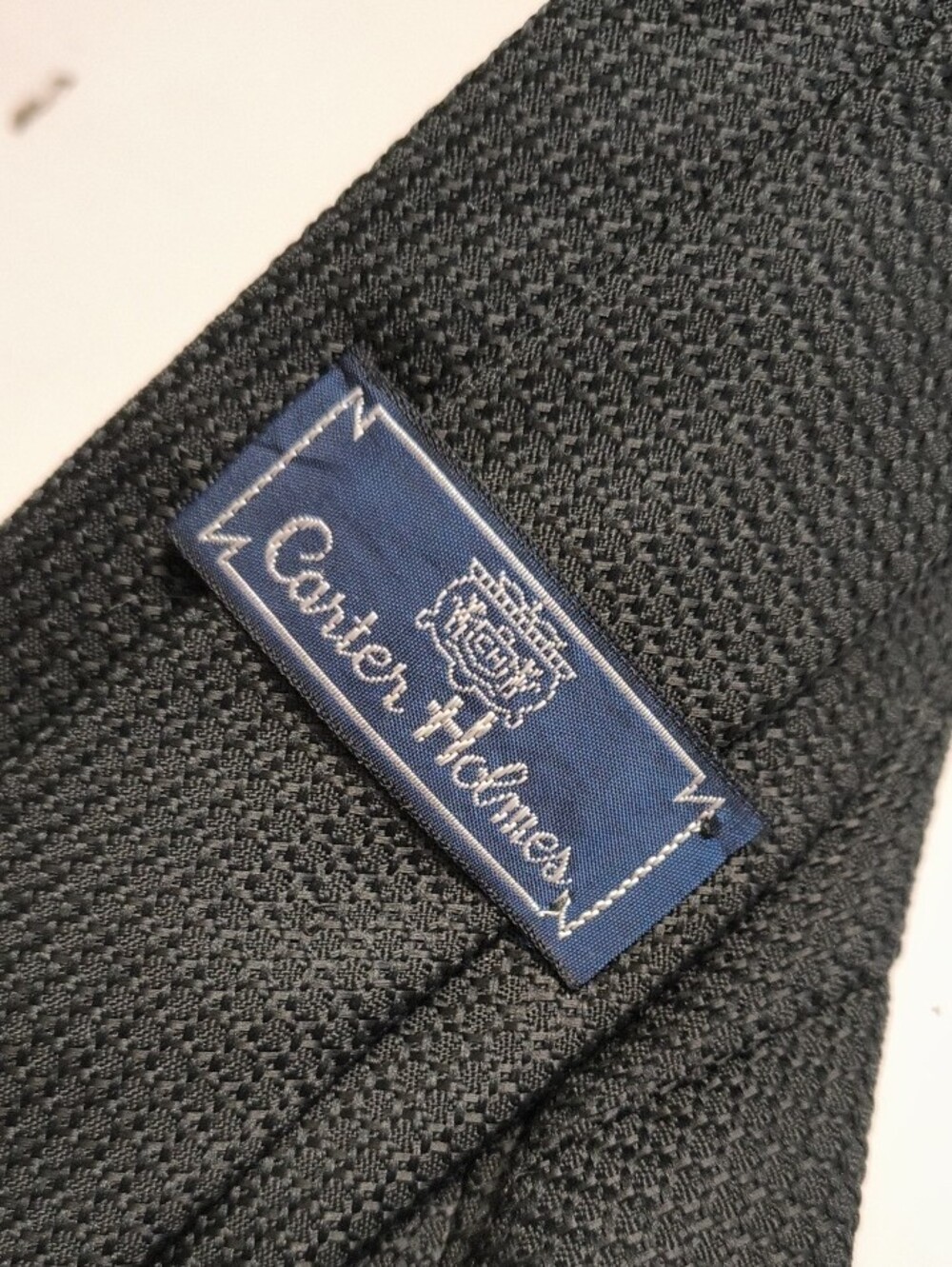 Carter Holmes Classic Black Knit Men's Tie - Picture 4 of 6